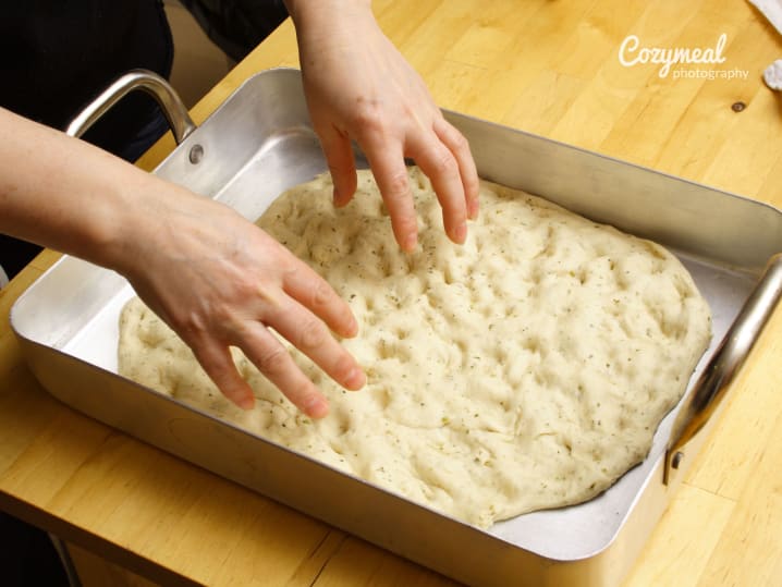 Making focaccia