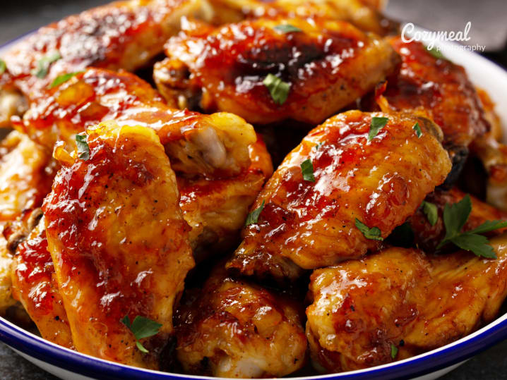 Mandarin Chicken over Crispy Rice Noodles