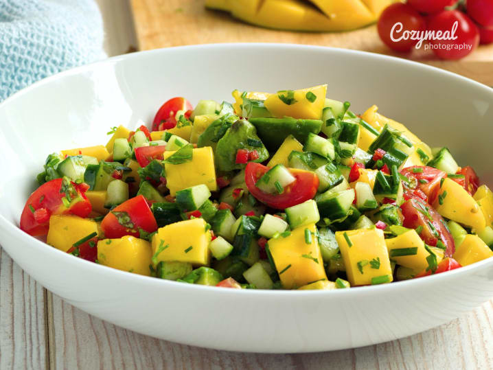 mango and cucumber salad