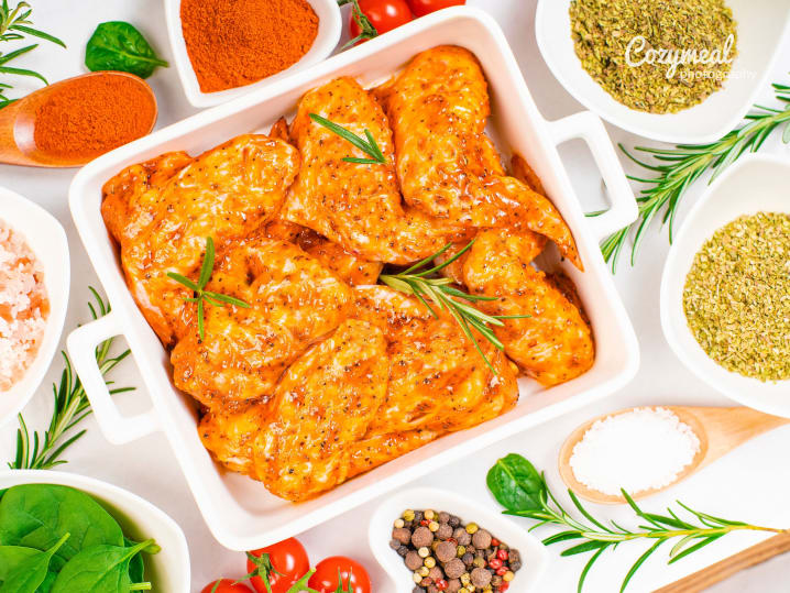 Marinating chicken wings