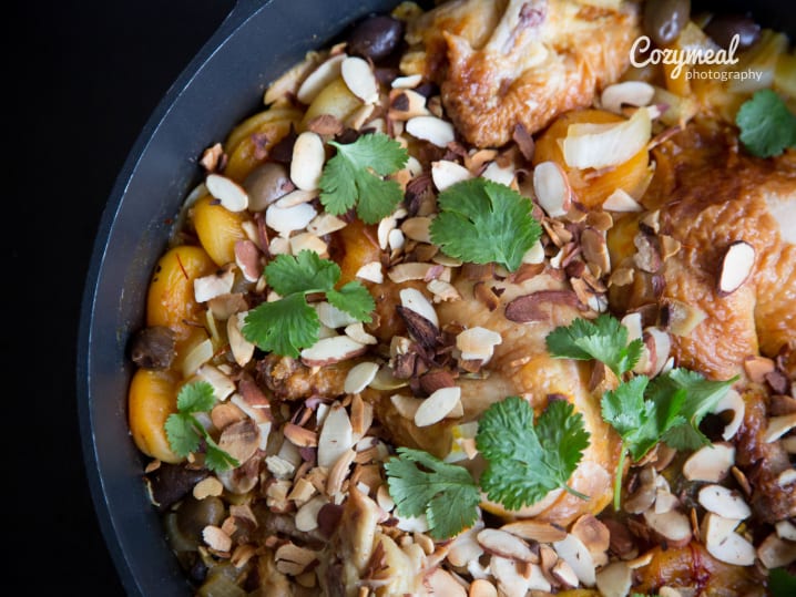 Moroccan Chicken with Apricots and Sweet Spiced Sauce