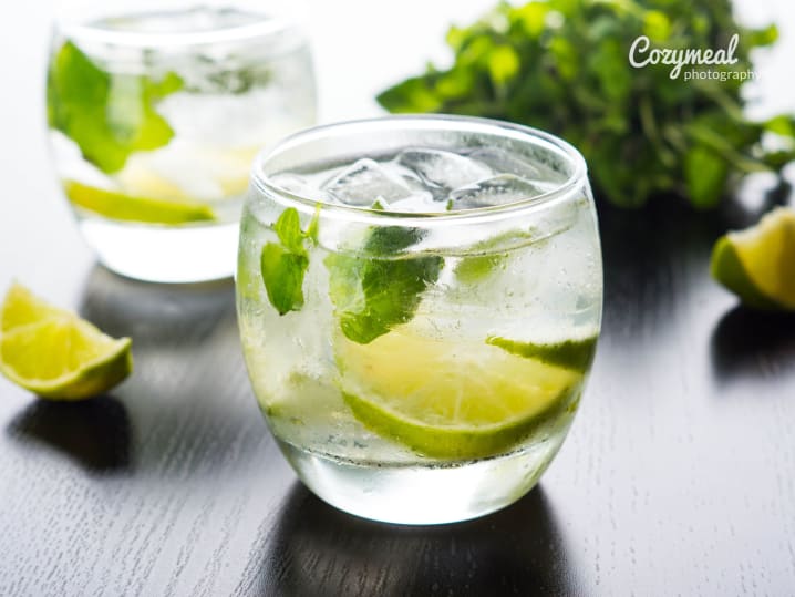 Non alcohol mojito cocktail