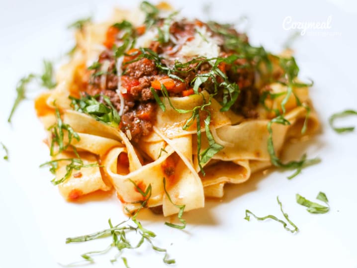 Pappardelle with ragu