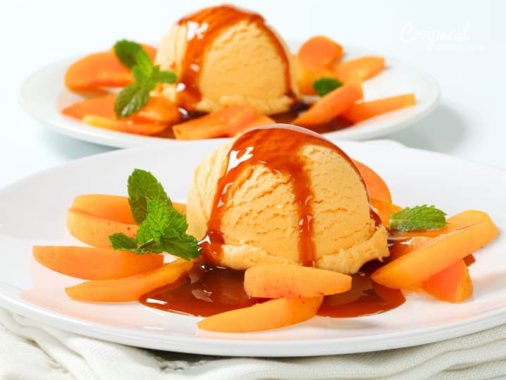 Peach ice cream