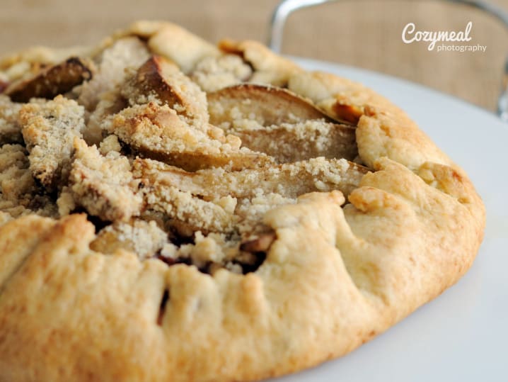 Pear Crostata with Whipped Cream