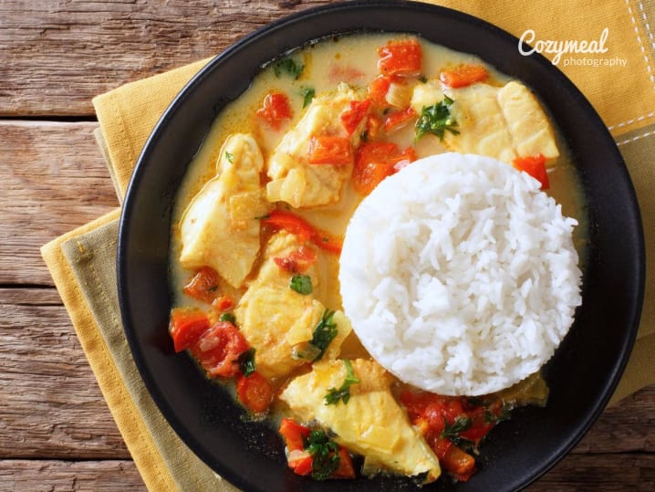 Pescado encocado or white fish with coconut sauce