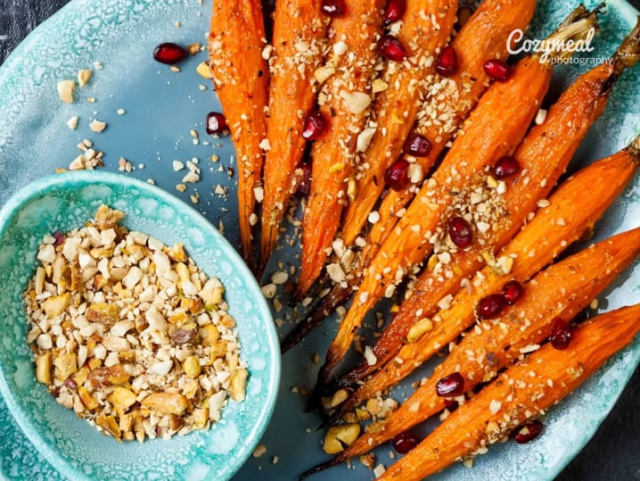Pomegranate Pistachio Glazed Carrots