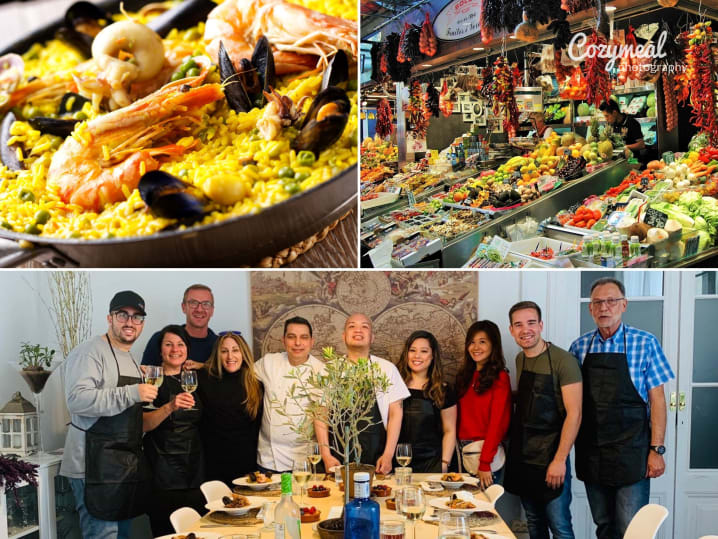 Private cooking class and market tour in Barcelona