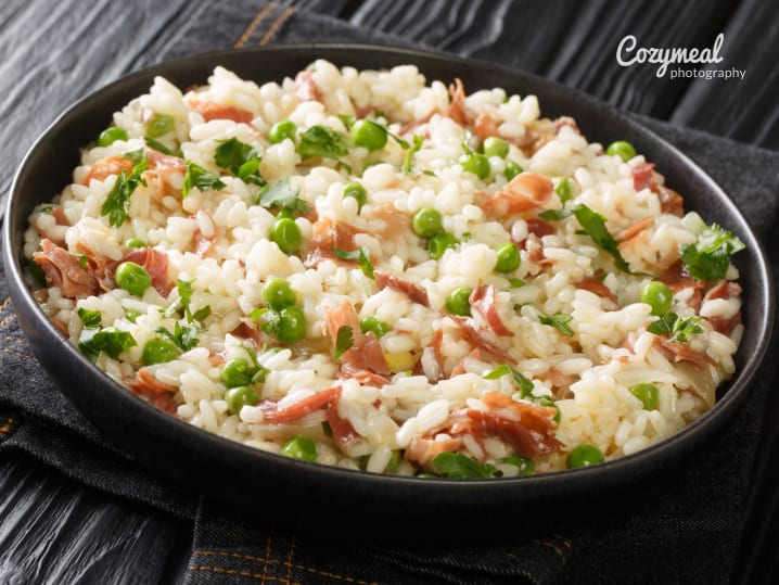 Risotto with Peas and Prosciutto