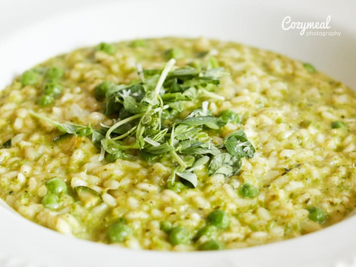 Risotto with Sweet Peas and Parmesan