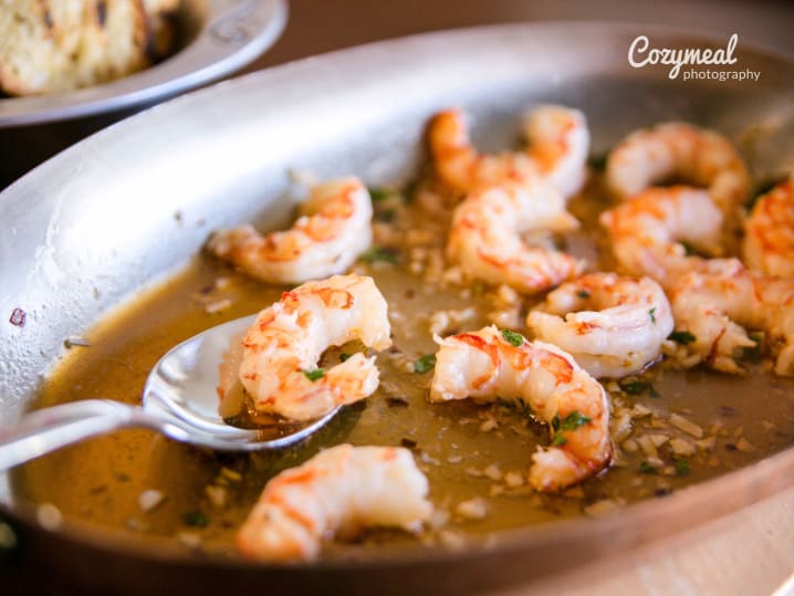 Sauteeing shrimp