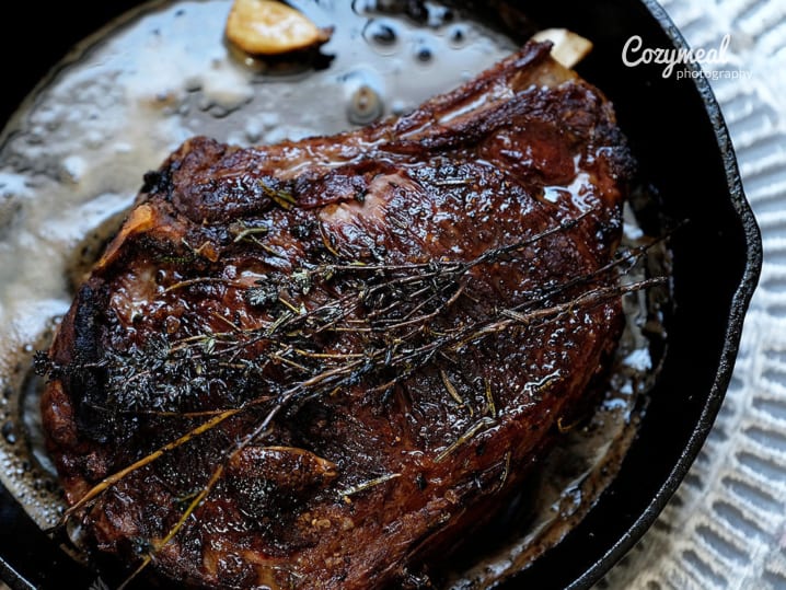 Seared Steak with Herbed Butter