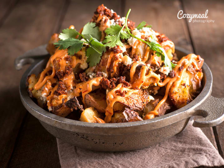 Sirloin Tips With Patatas Bravas