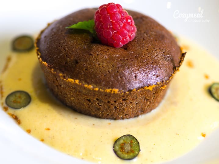 SoufflГ© with caramel sauce