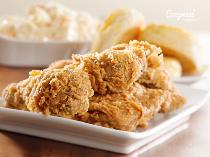 Southern Fried Chicken With Fresh Biscuits