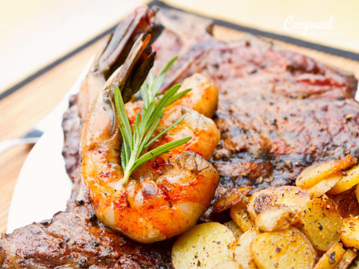 Steak Strips and Shrimp