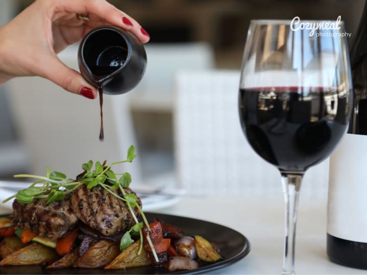 Steak with Red Wine Sauce