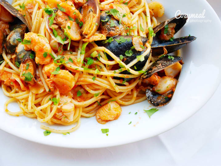 Tagliolini with seafood