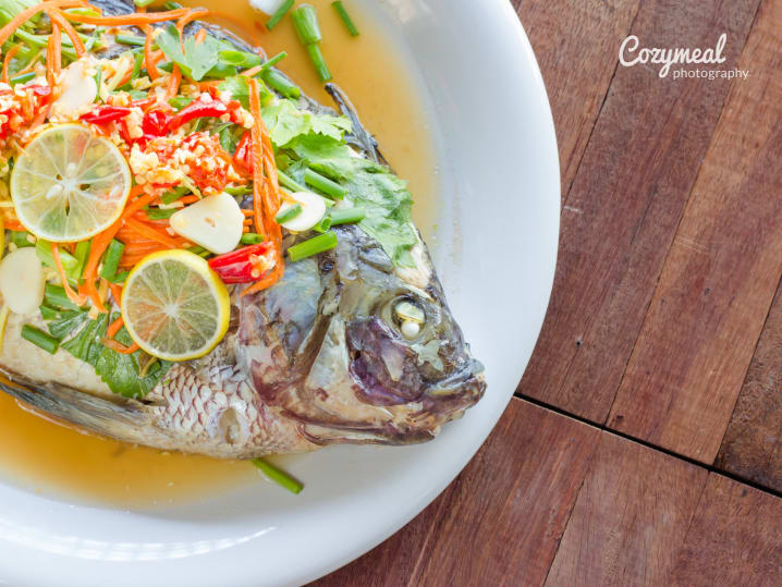 Thai Style Steamed Fish With Ginger