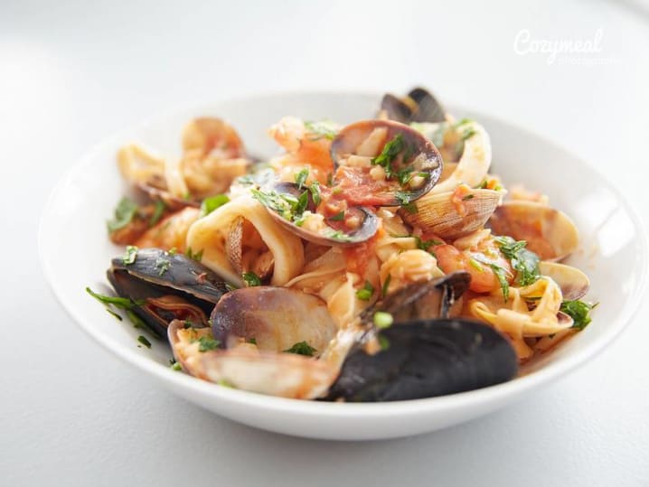 Homemade Pappardelle With Seafood