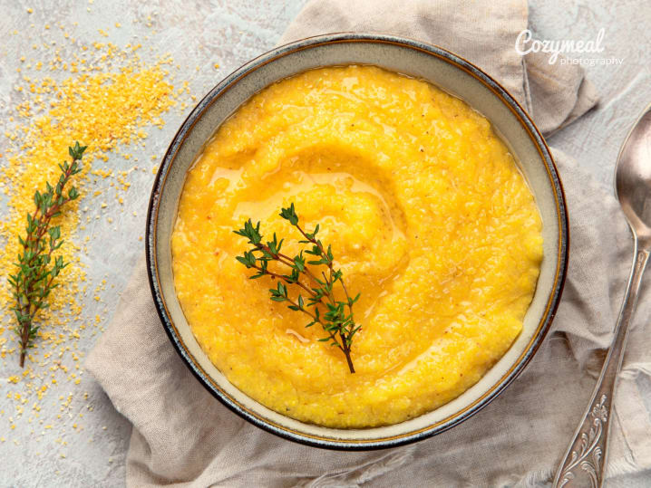 a bowl of handmade polenta