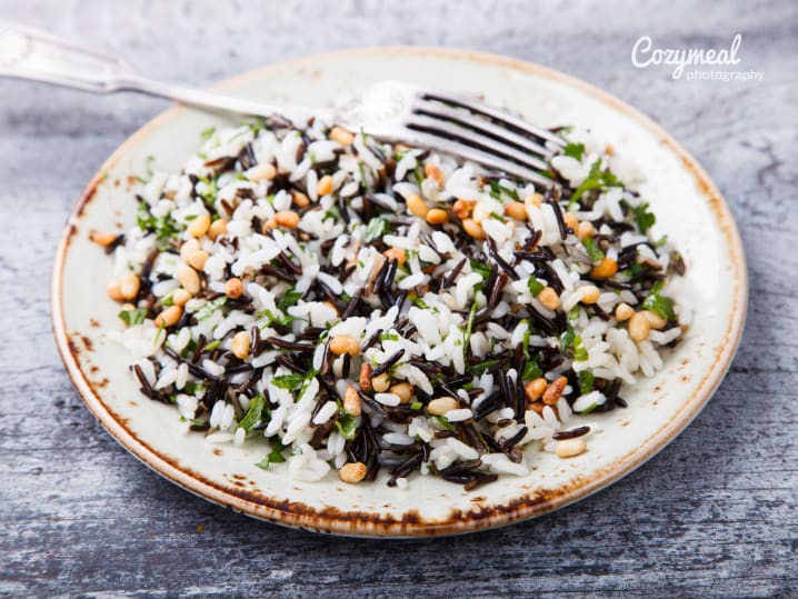 black forbidden rice salad 