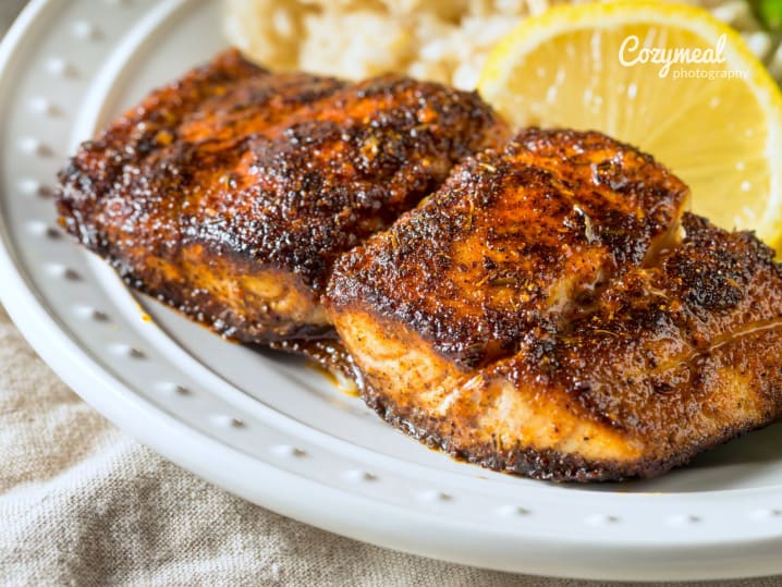 blackened salmon fish