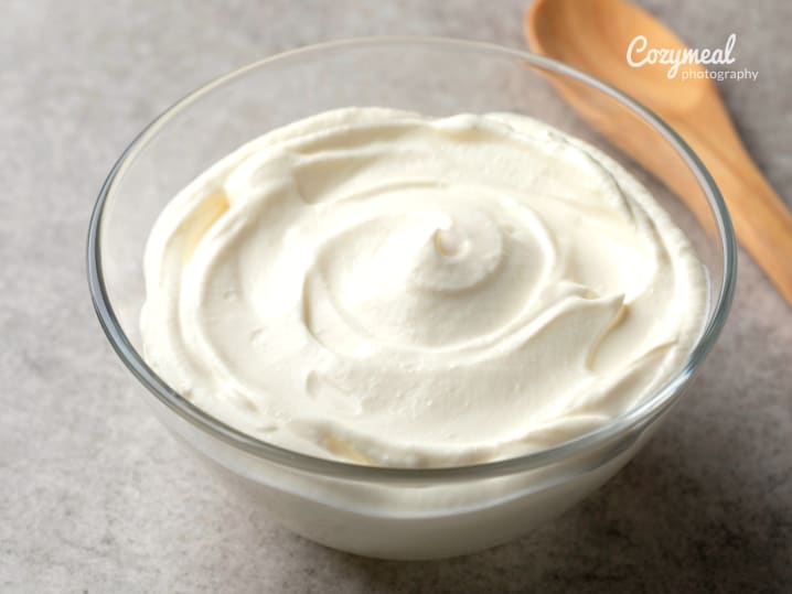 bowl of creme fraiche