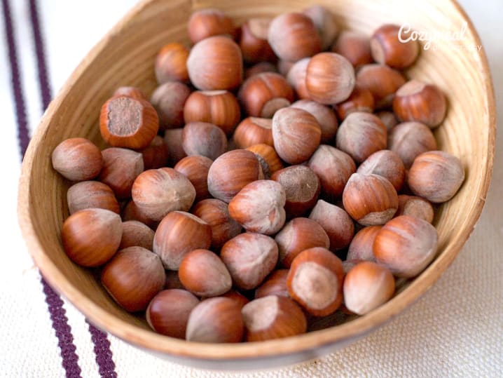 bowl of hazelnuts