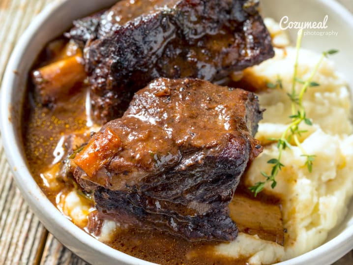 braised short ribs with puree