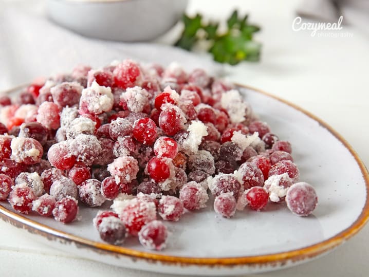 buche de noel sugared cranberries