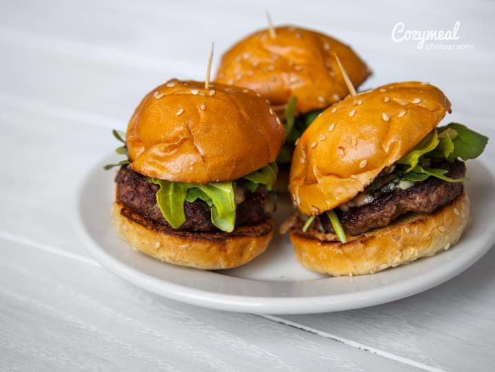 burger with brioche buns