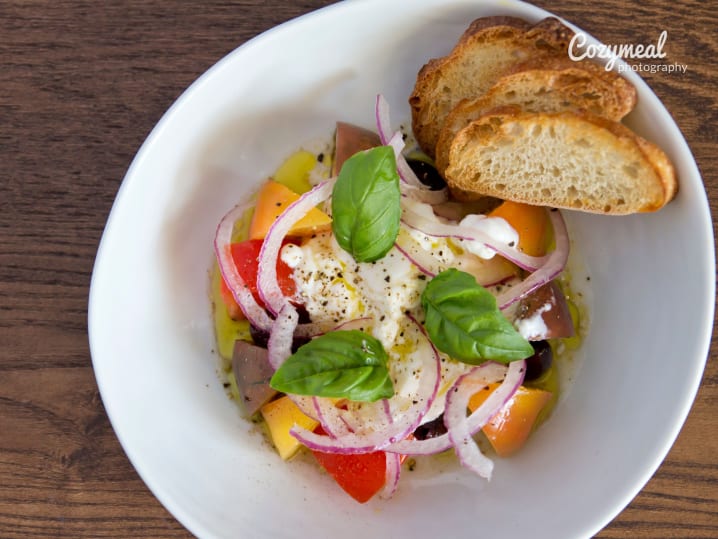 burrata and tomato salad