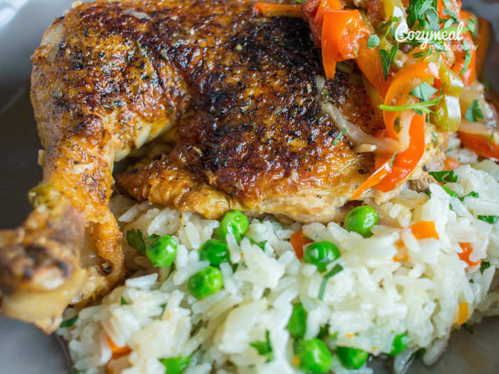 chicken and rice with vegetables