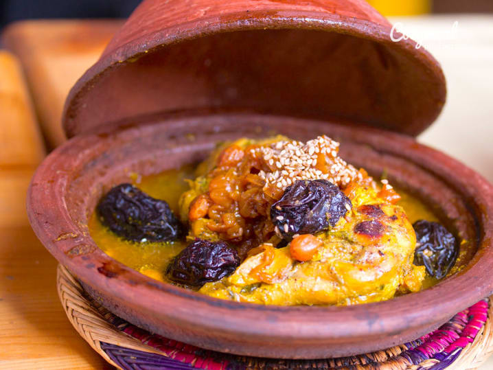 chicken tagine served with potatoes