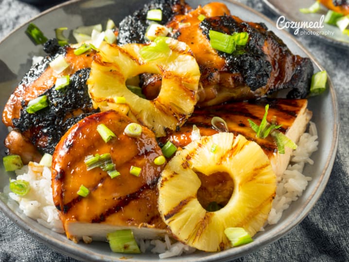 chicken teriyaki pineapple bowl