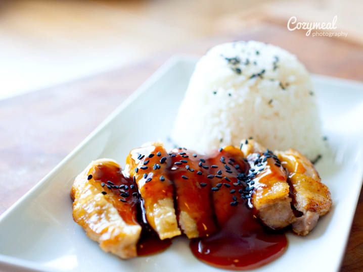 chicken teriyaki with rice