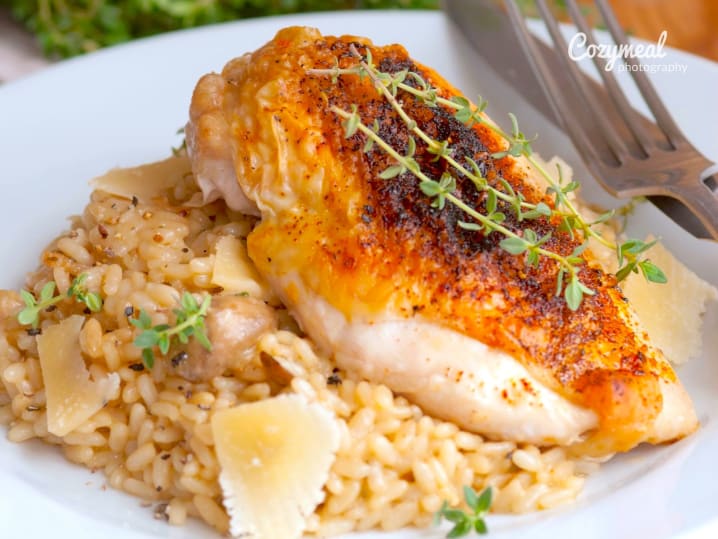 chicken with risotto