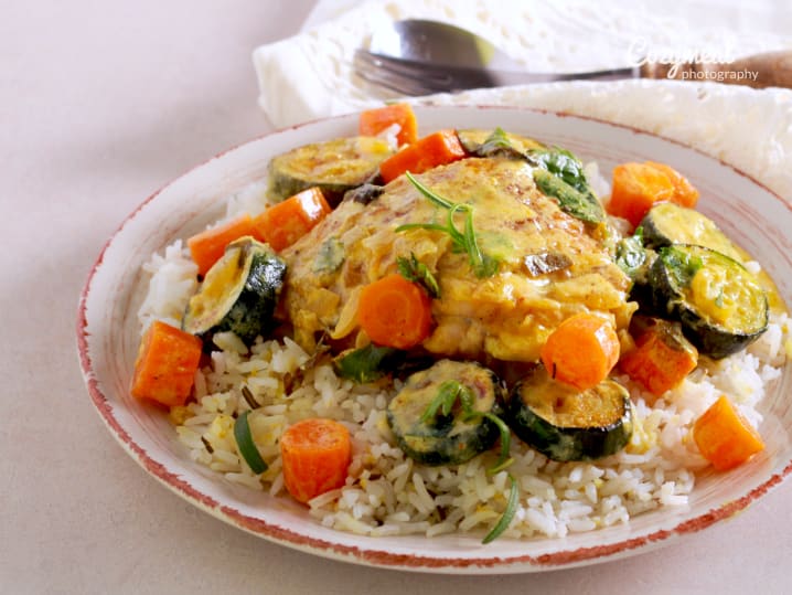 chicken with zucchini and rice