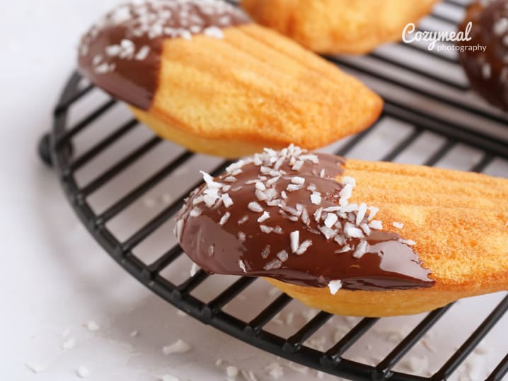 chocolate dipped madelaines