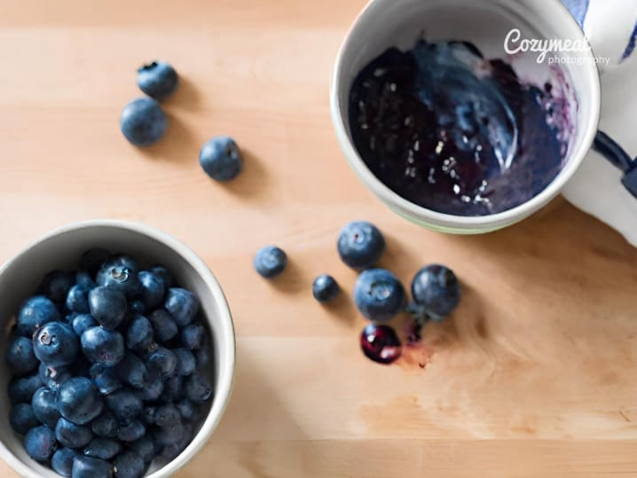 chopped blueberries