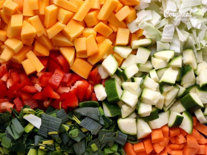 chopped food