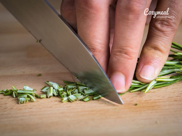 cutting rosemary