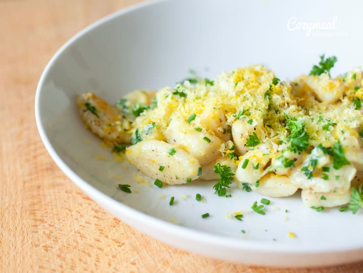 gnudi with gorgonzola sauce