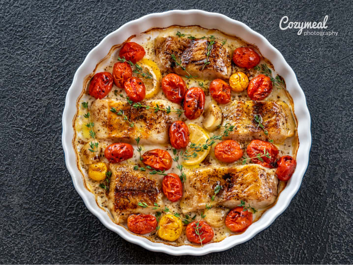 Mediterranean style haddock