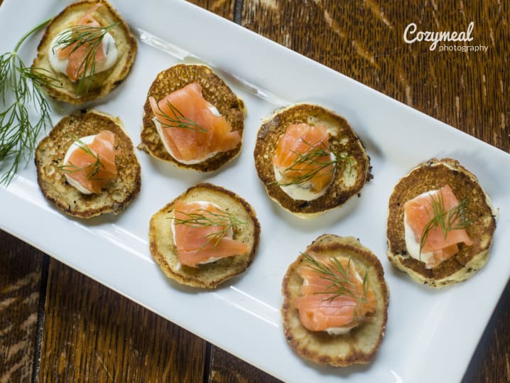 blinis with smoked salmon