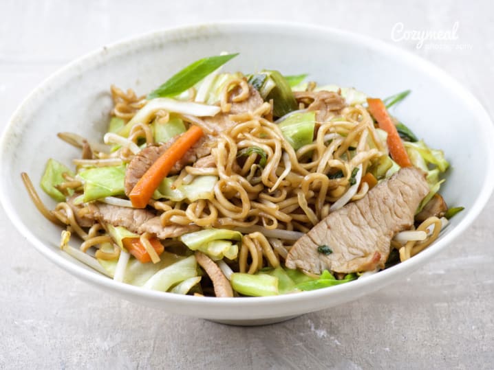 Japanese Yakisoba Chicken Noodles