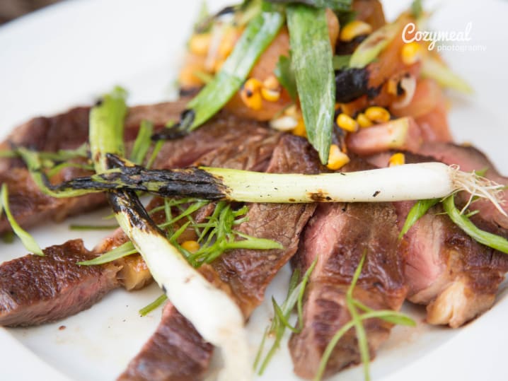 seared cowboy ribeye