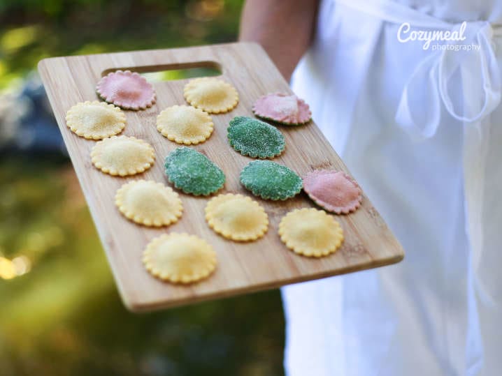 Multicolor ravioli