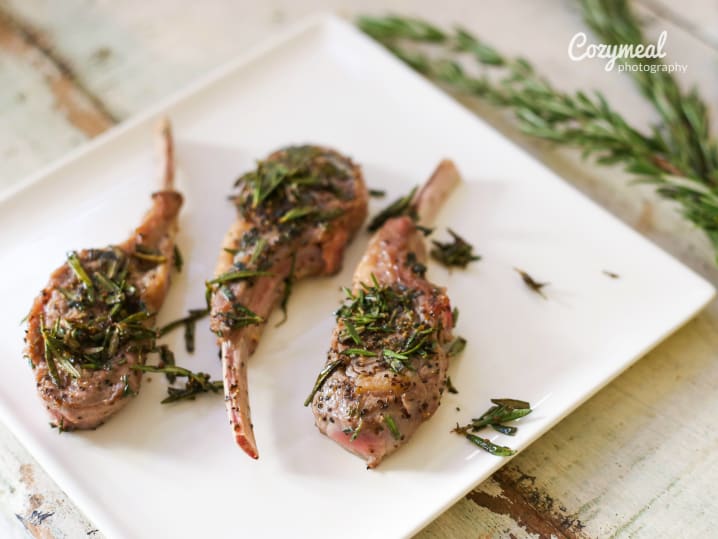 v herb crusted lamb lollipops